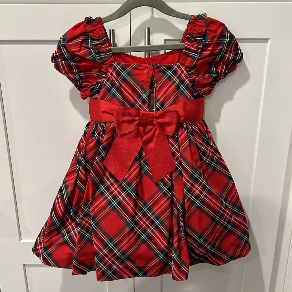 Janie & Jack Tartan Holiday/Christmas Dress - Picture 5 of 7